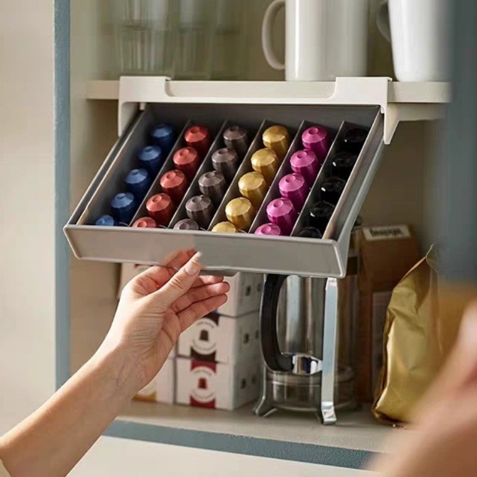 Coffee Tea Box - Tempat Kapsul Kopi Rak Penyimpanan Kantong