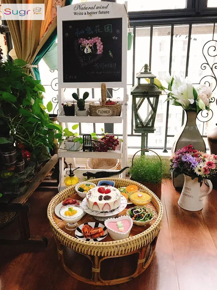 Coffee Tea Thai - Meja Kopi Rotan Thailand Jendela Teluk