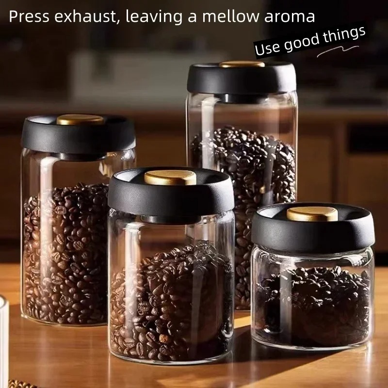 Coffee Tea Box - Stoples Kopi Vakum Manual Kaca Borosilikat