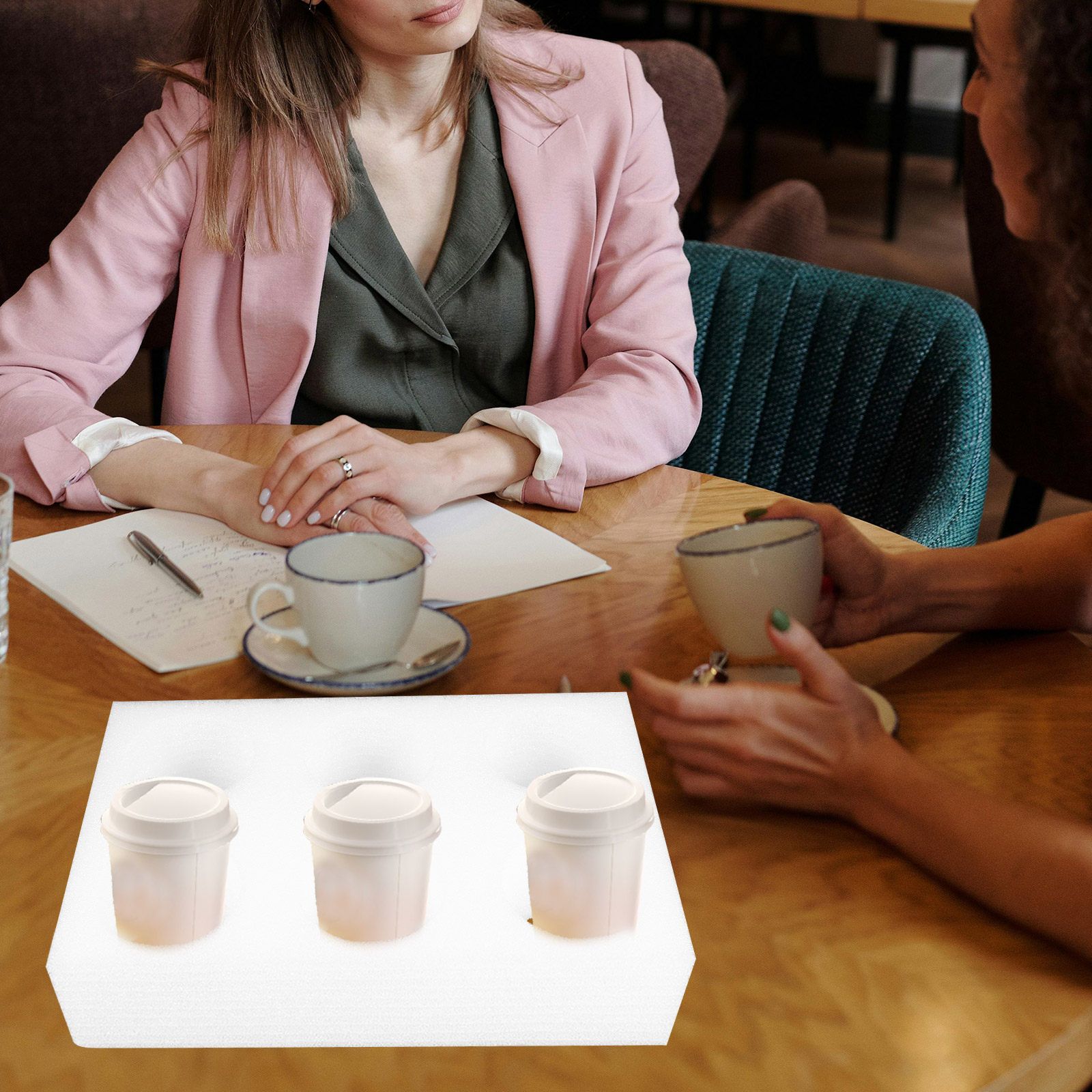 Coffee Tea Uses - 2 Buah Baki Tempat Cangkir Minuman