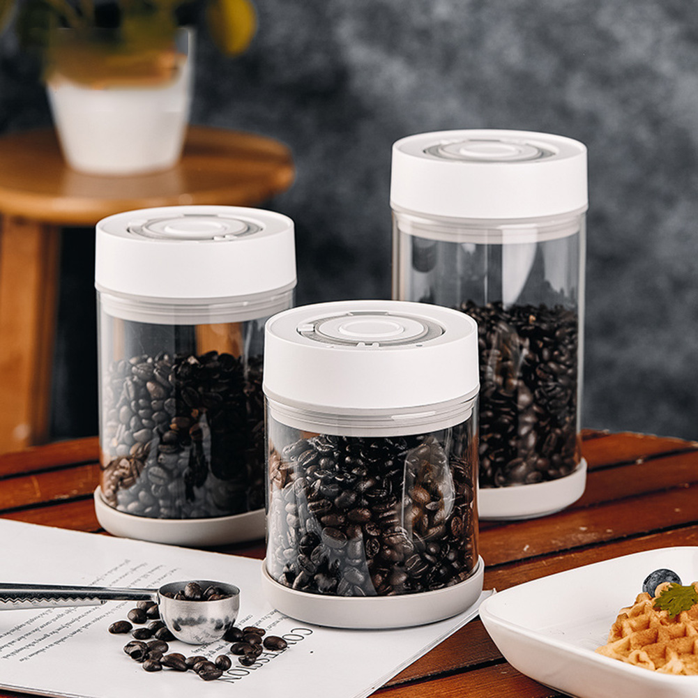 Coffee Tea Box - Kitchen Moisture-proof Glass Coffee Bean Jar