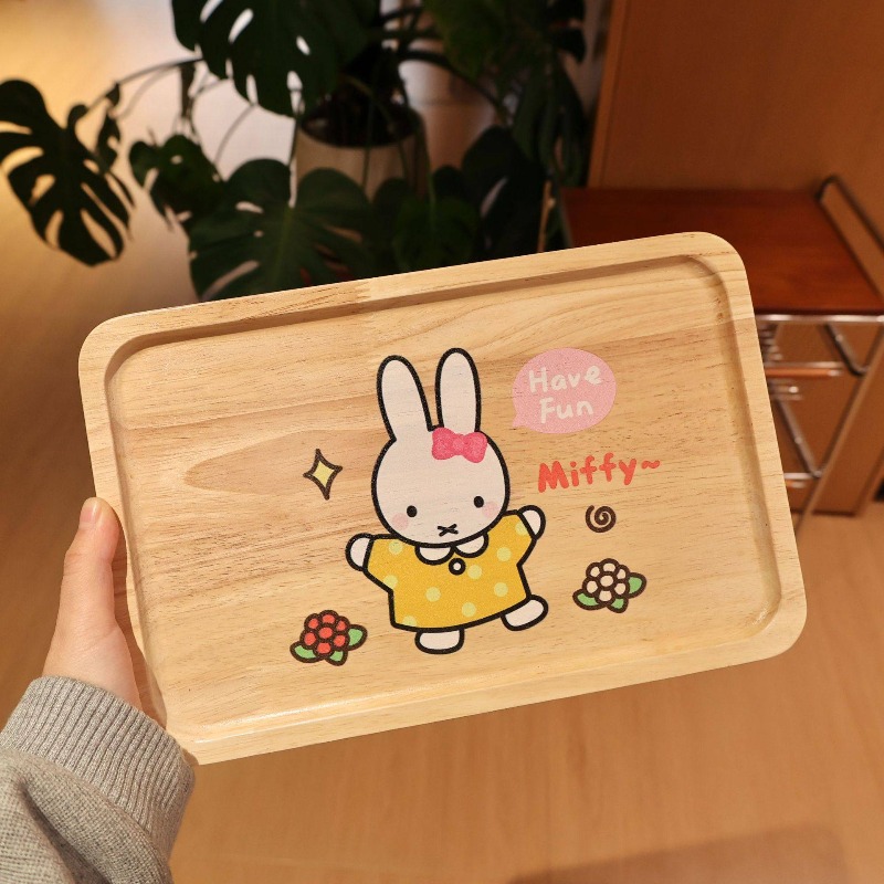 Coffee Tea Uses - Piring Kayu Miffy Rabbit Kawaii Anime