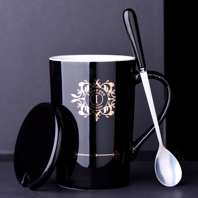 Coffee Tea Friends - Cangkir kopi hitam dan putih klasik,