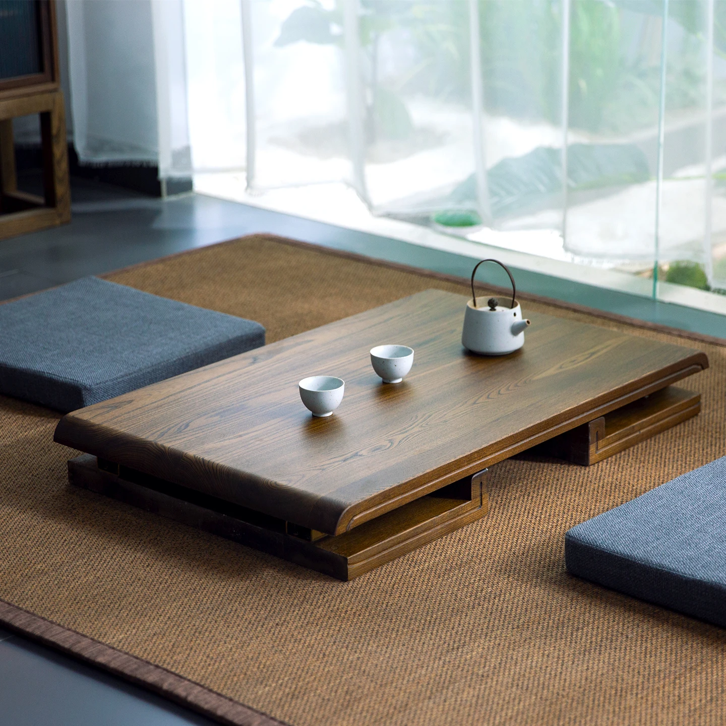 Coffee Tea Unit - AOLIVIYA Meja Kopi Lipat Kayu Solid