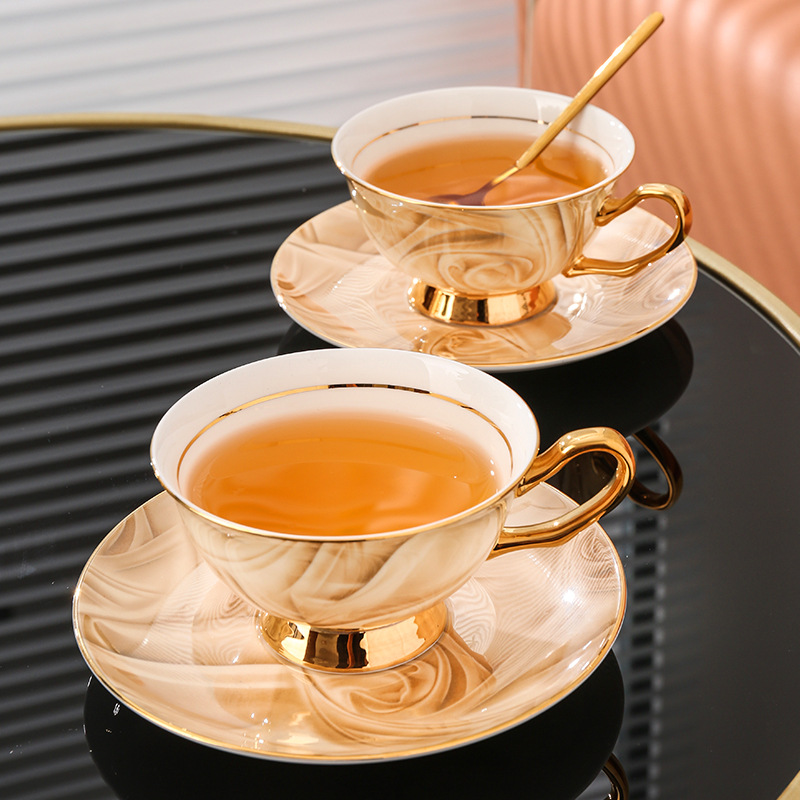 Coffee Tea Box - Set Piring Cangkir Kopi Tiongkok Tulang