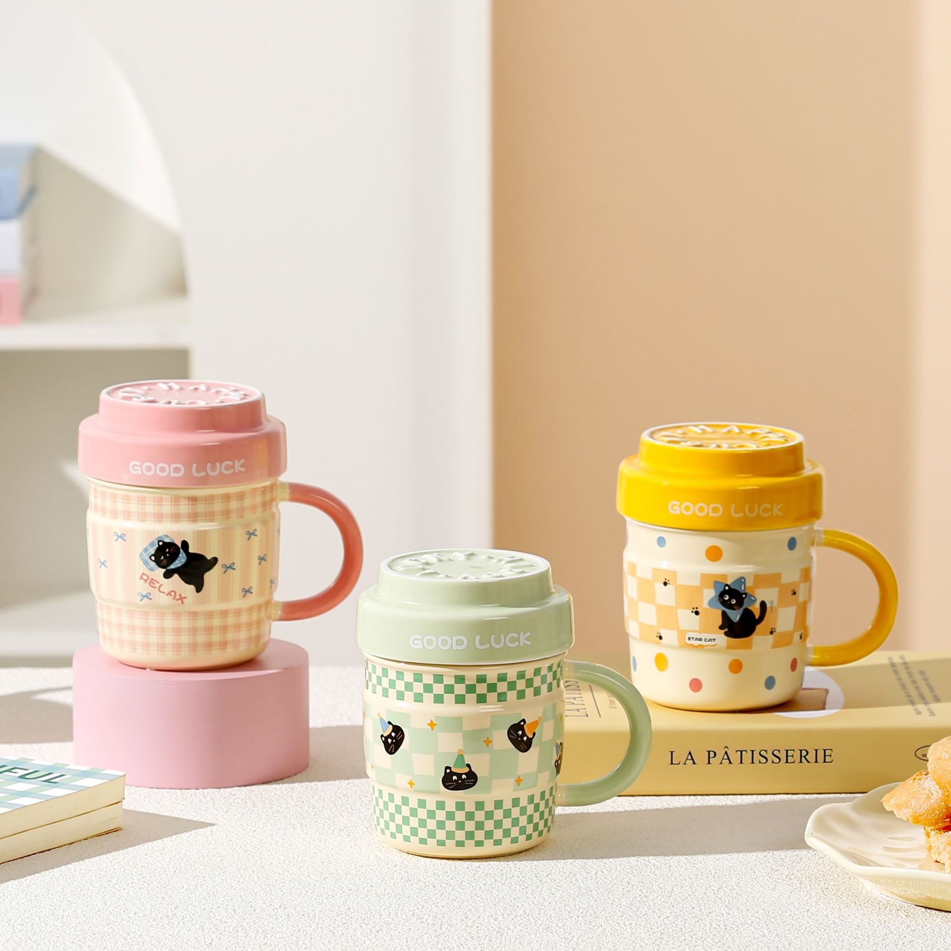 Mug Keramik Kucing Kartun Cang - Coffee Tea Friends ulasan dan harga