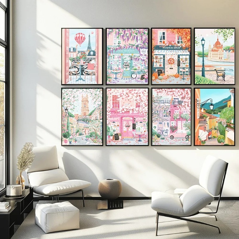 Poster Perjalanan Paris London - Coffee Tea Pictures ulasan dan harga