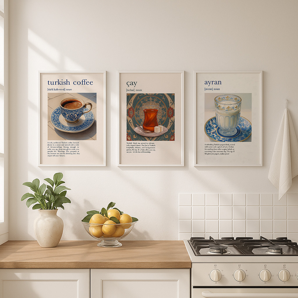Poster Dapur Tradisional Turki - Coffee And Tea Lyrics ulasan dan harga