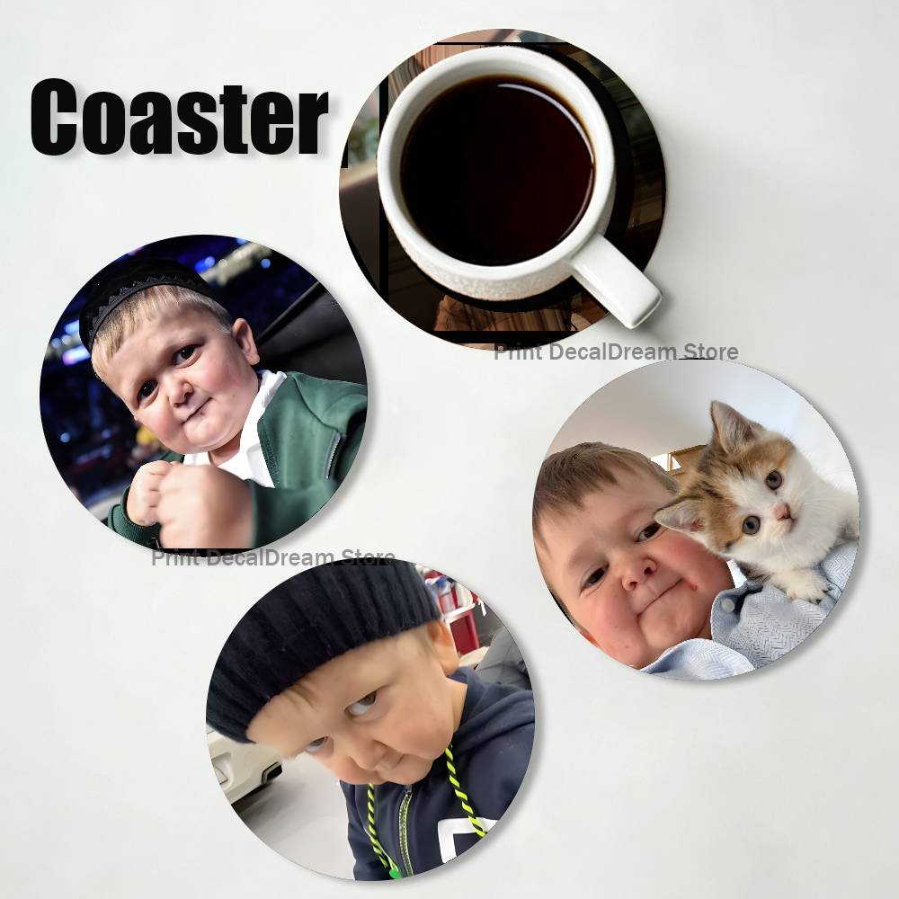 Set Coaster Kayu Meme Hasbulla - Coffee Tea Games ulasan dan harga