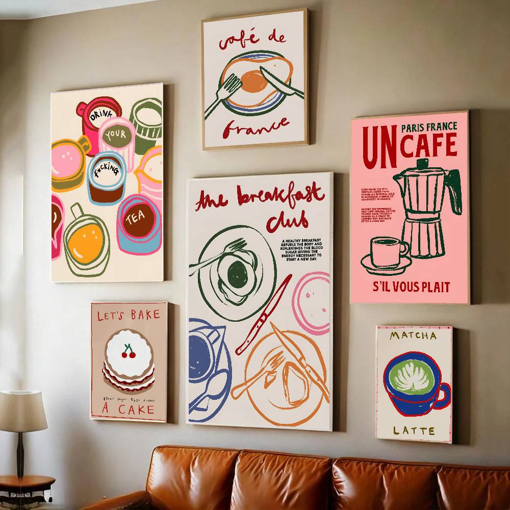 Poster Retro Kertas Lukisan Se - Coffee And Tea Lyrics ulasan dan harga