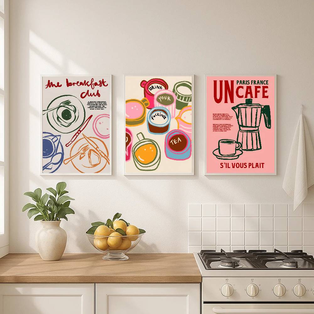 Poster Retro Kertas Lukisan Se - Coffee And Tea Lyrics ulasan dan harga