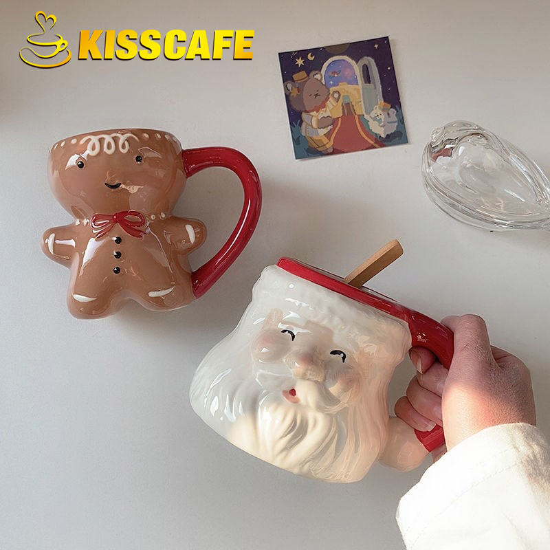Mug Keramik Natal Kartun Lucu  - Coffee Tea Friends ulasan dan harga