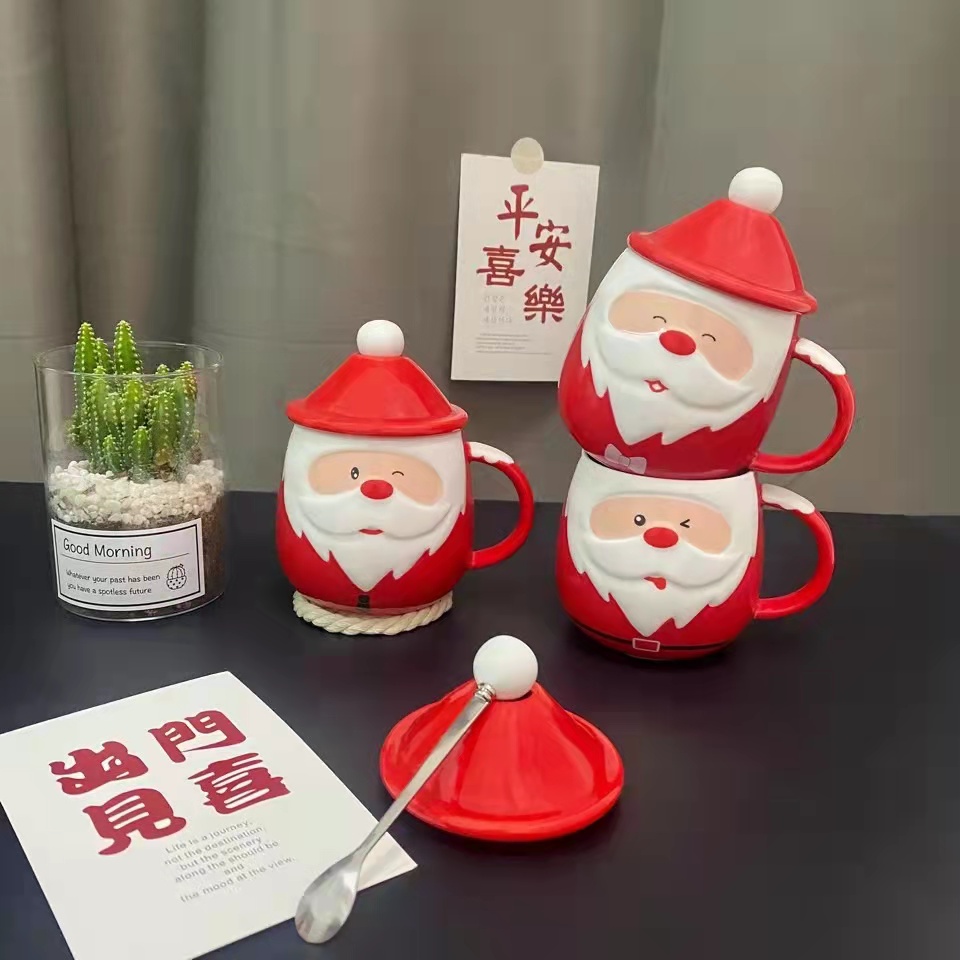Mug Keramik Natal Kartun Lucu  - Coffee Tea Friends ulasan dan harga