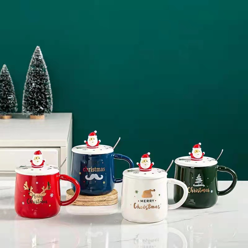 Mug Keramik Natal Kartun Lucu  - Coffee Tea Friends ulasan dan harga