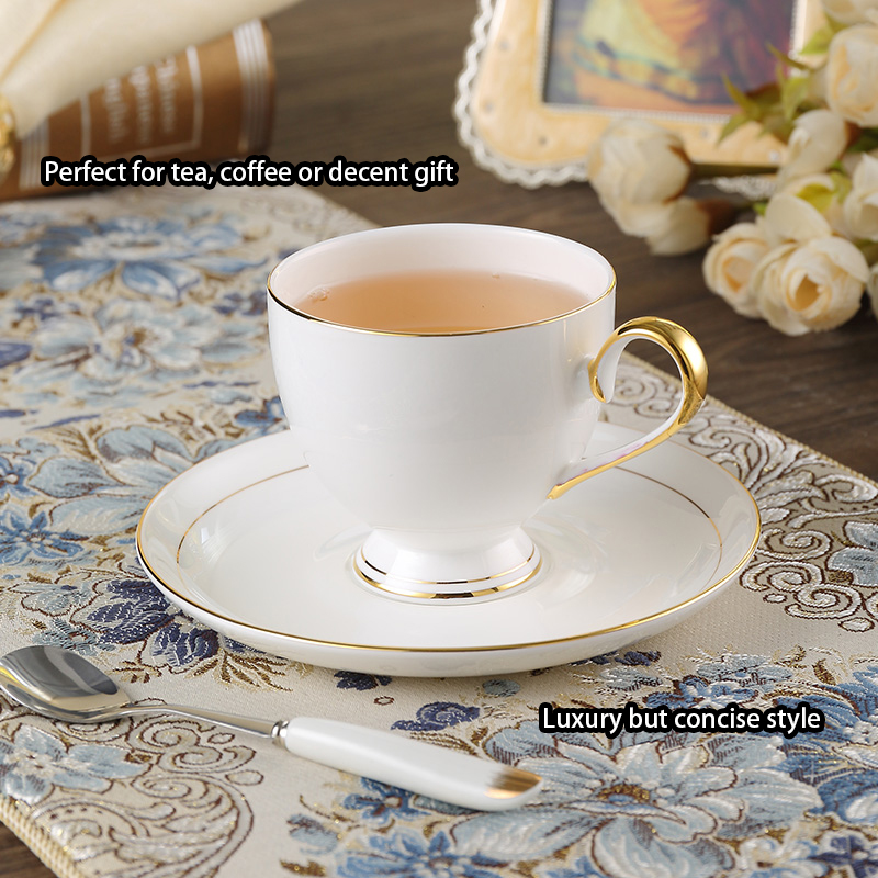 Grace Bone Kopi Set Putih Emas - Coffee Tea Sugar Set ulasan dan harga