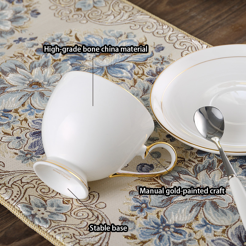 Grace Bone Kopi Set Putih Emas - Coffee Tea Sugar Set ulasan dan harga