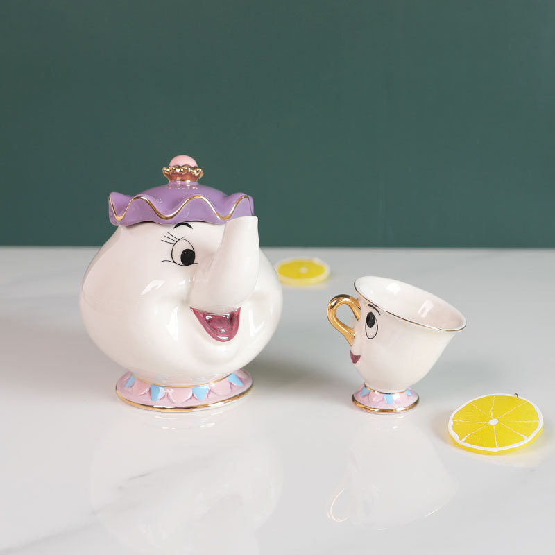 Teko Teh Kartun Beauty And The - Coffee Tea Box ulasan dan harga