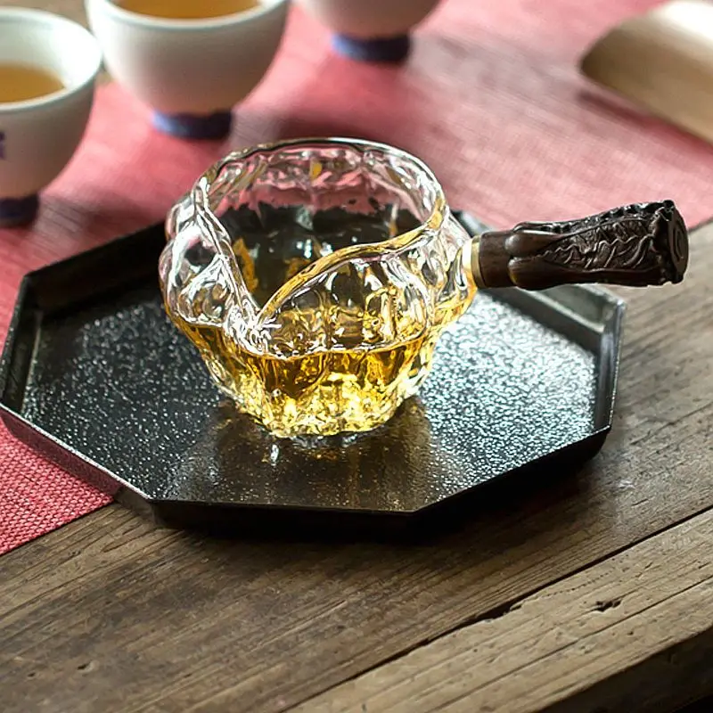 Teko teh kaca, gagang kayu, te - Coffee Tea Decanter ulasan dan harga