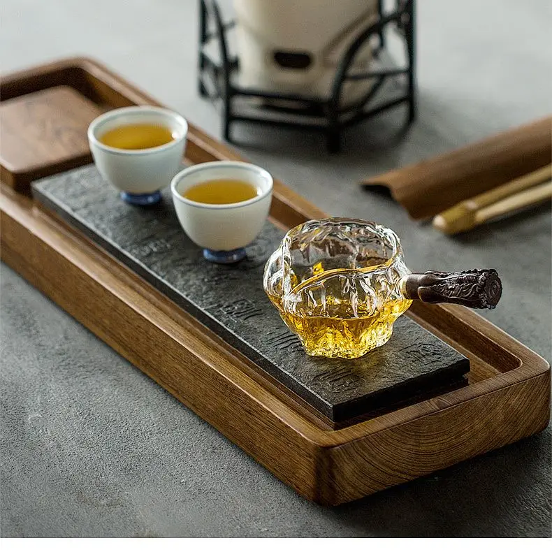 Teko teh kaca, gagang kayu, te - Coffee Tea Decanter ulasan dan harga