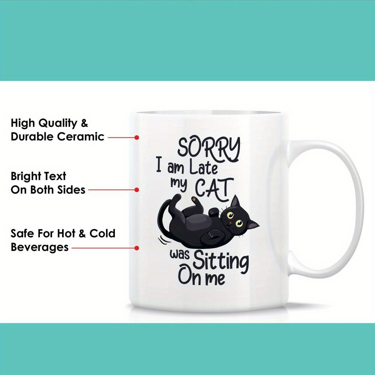 1 Mug Keramik Berbentuk Kucing - Coffee Tea Me ulasan dan harga