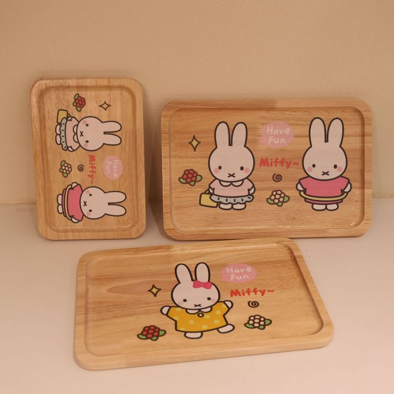 Piring Kayu Miffy Rabbit Kawai - Coffee Tea Uses ulasan dan harga