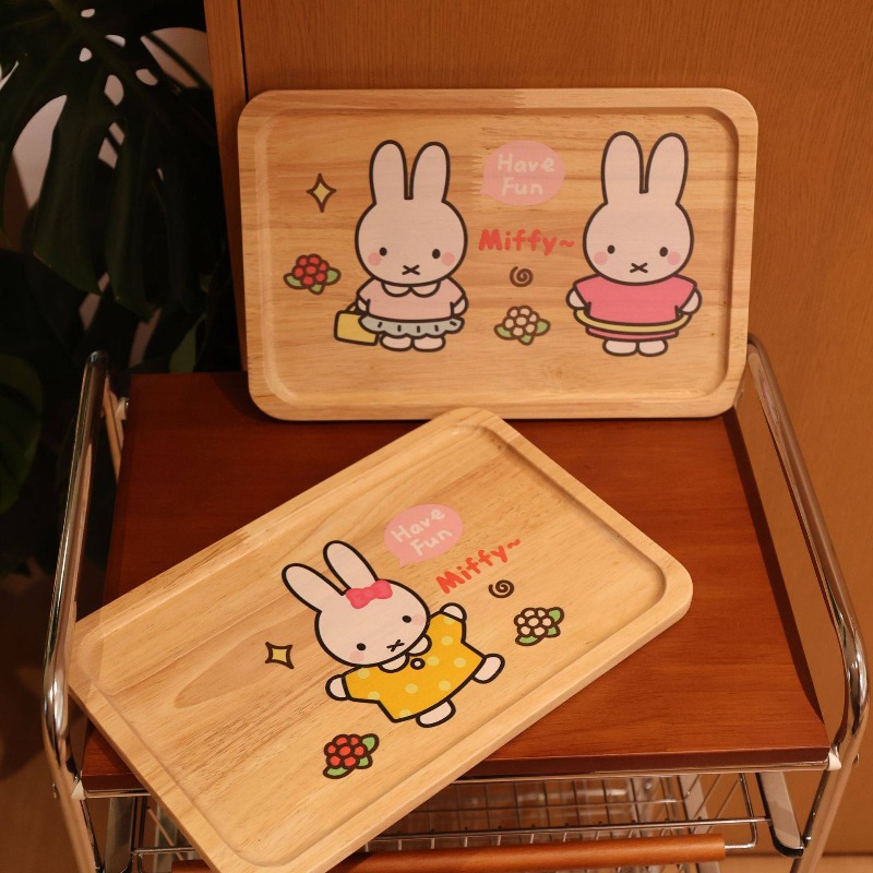 Piring Kayu Miffy Rabbit Kawai - Coffee Tea Uses ulasan dan harga