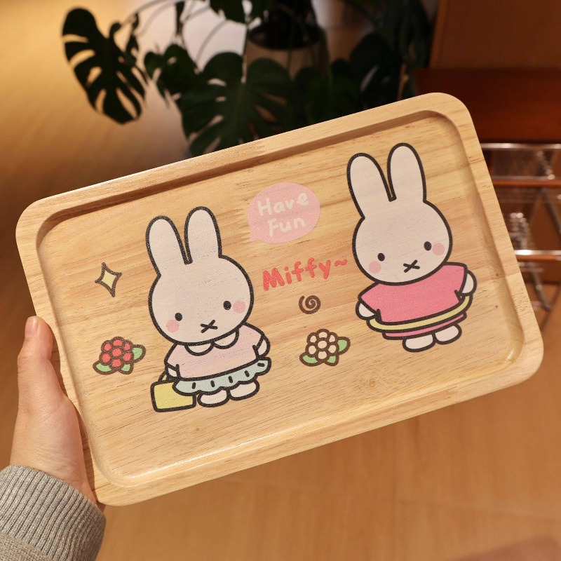 Piring Kayu Miffy Rabbit Kawai - Coffee Tea Uses ulasan dan harga