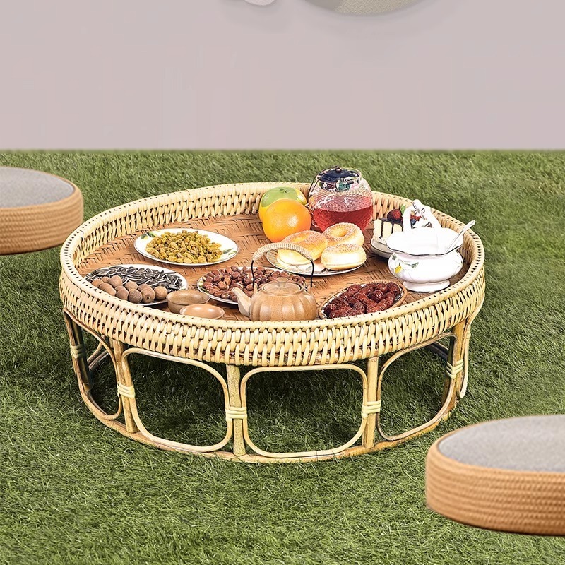 Meja kopi rotan plastik bulat, - Coffee Tea Thai ulasan dan harga