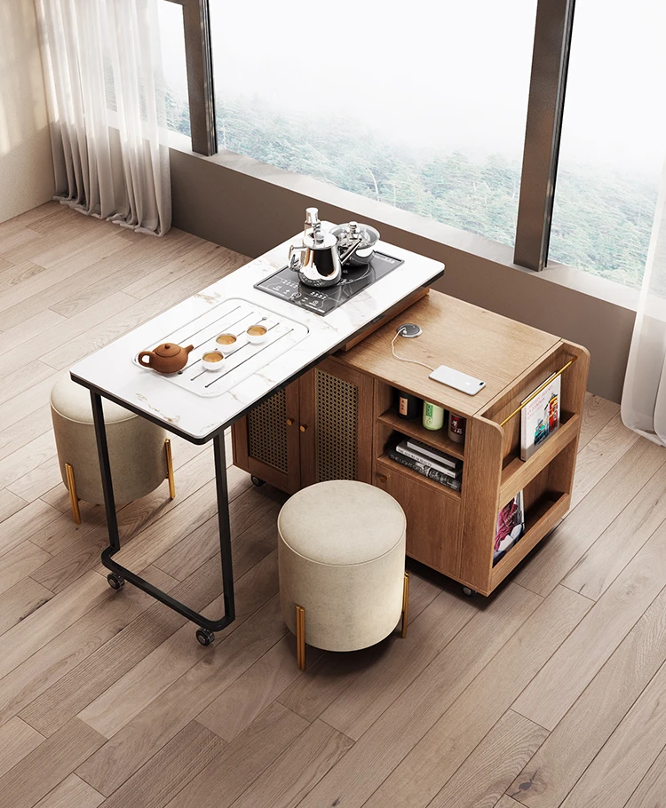 Meja teh kayu solid ukuran kec - Coffee Tea Unit ulasan dan harga