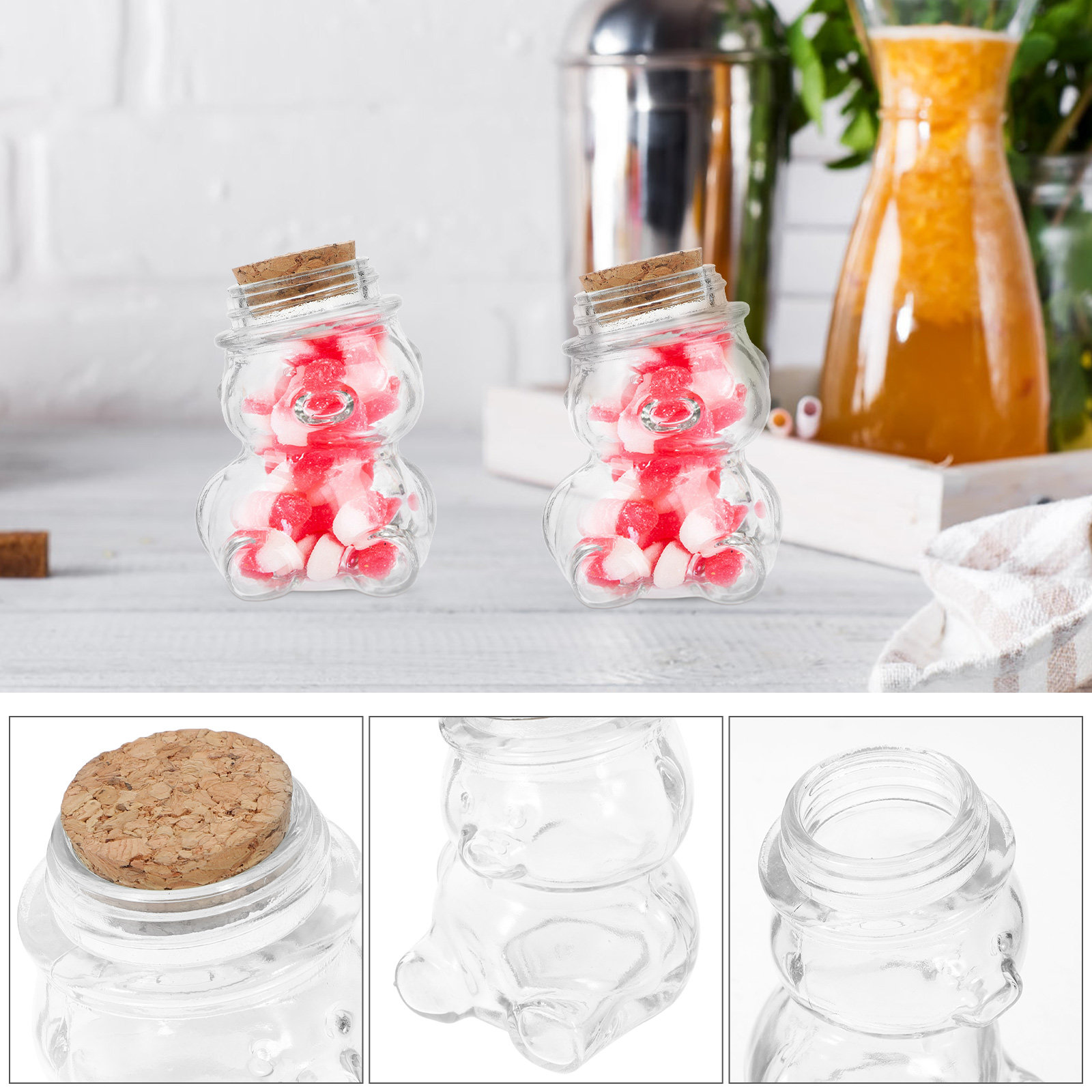4 Buah Set Toples Permen Kaca  - Coffee Tea Sugar Set ulasan dan harga