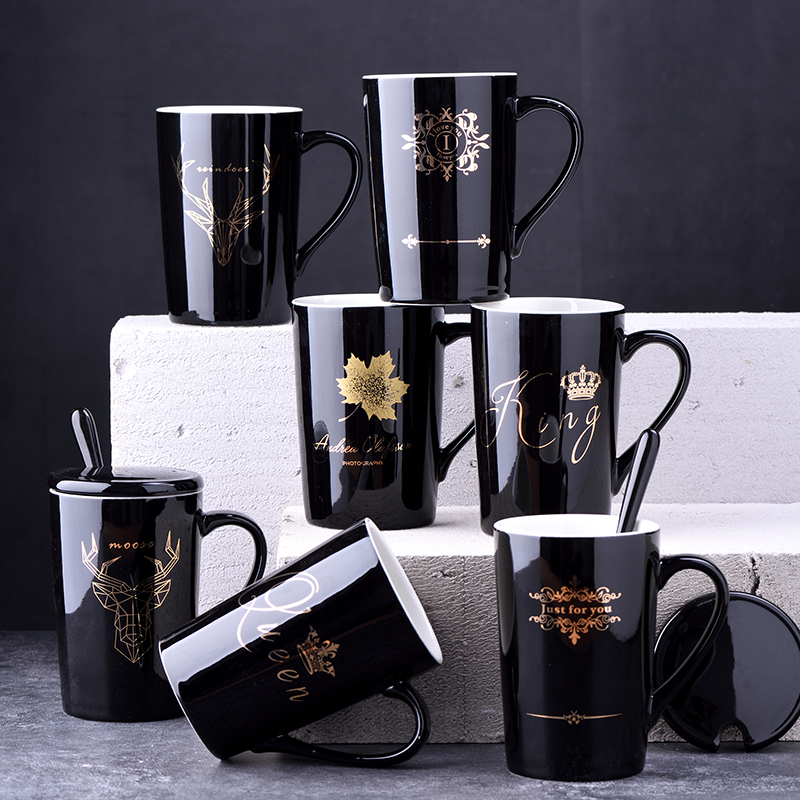 Cangkir kopi hitam dan putih k - Coffee Tea Friends ulasan dan harga