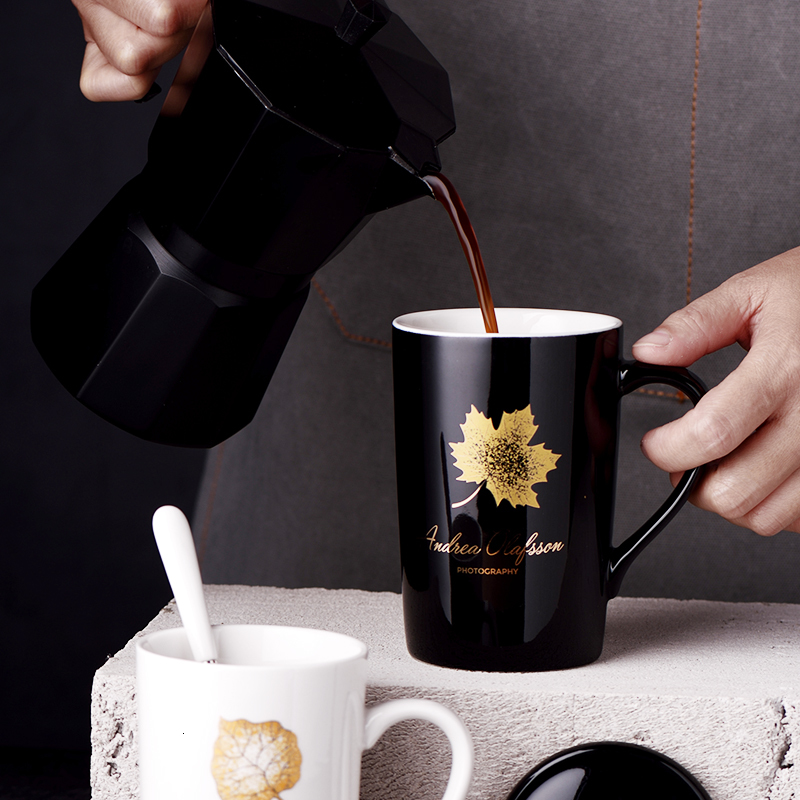 Cangkir kopi hitam dan putih k - Coffee Tea Friends ulasan dan harga