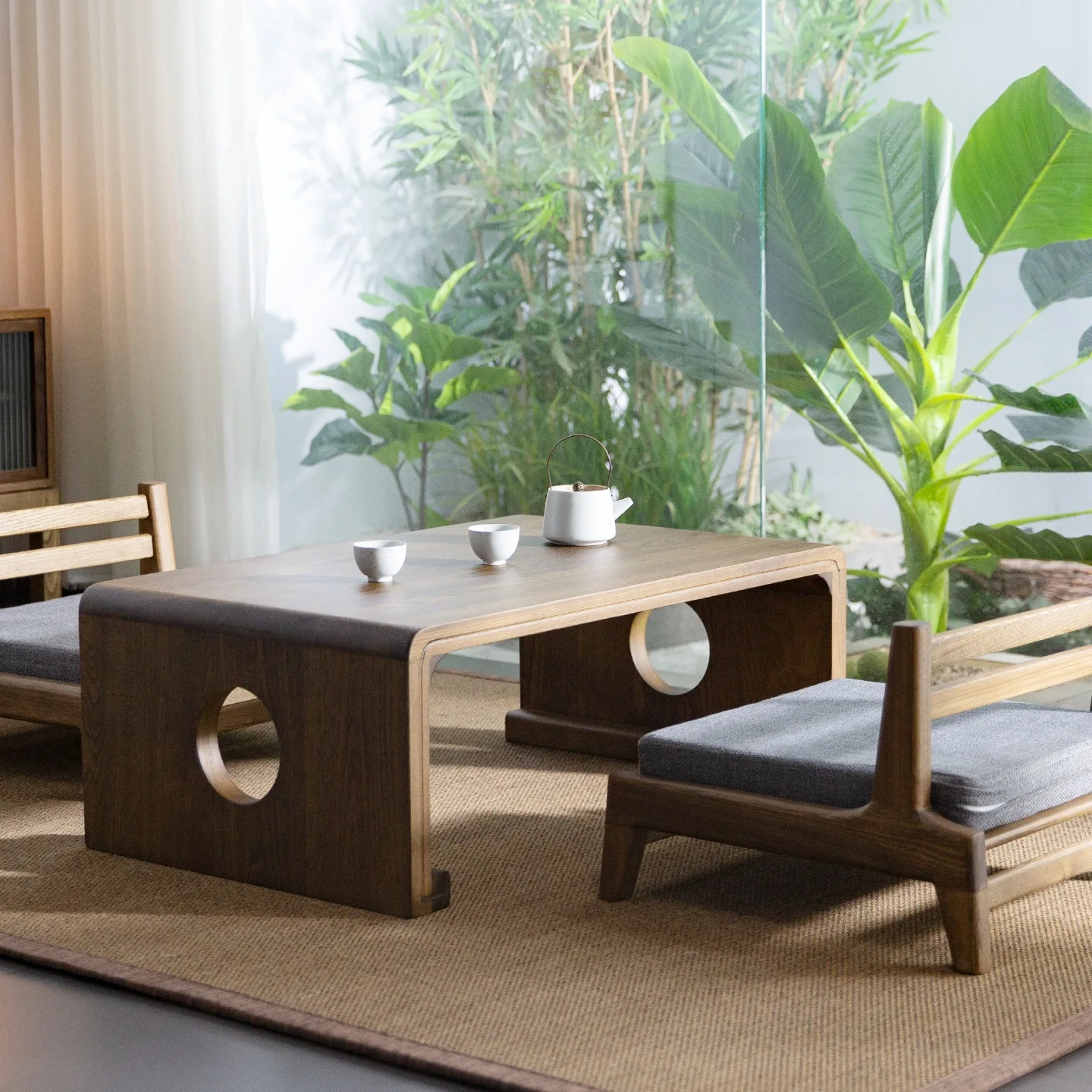 AOLIVIYA Meja Kopi Lipat Kayu  - Coffee Tea Unit ulasan dan harga