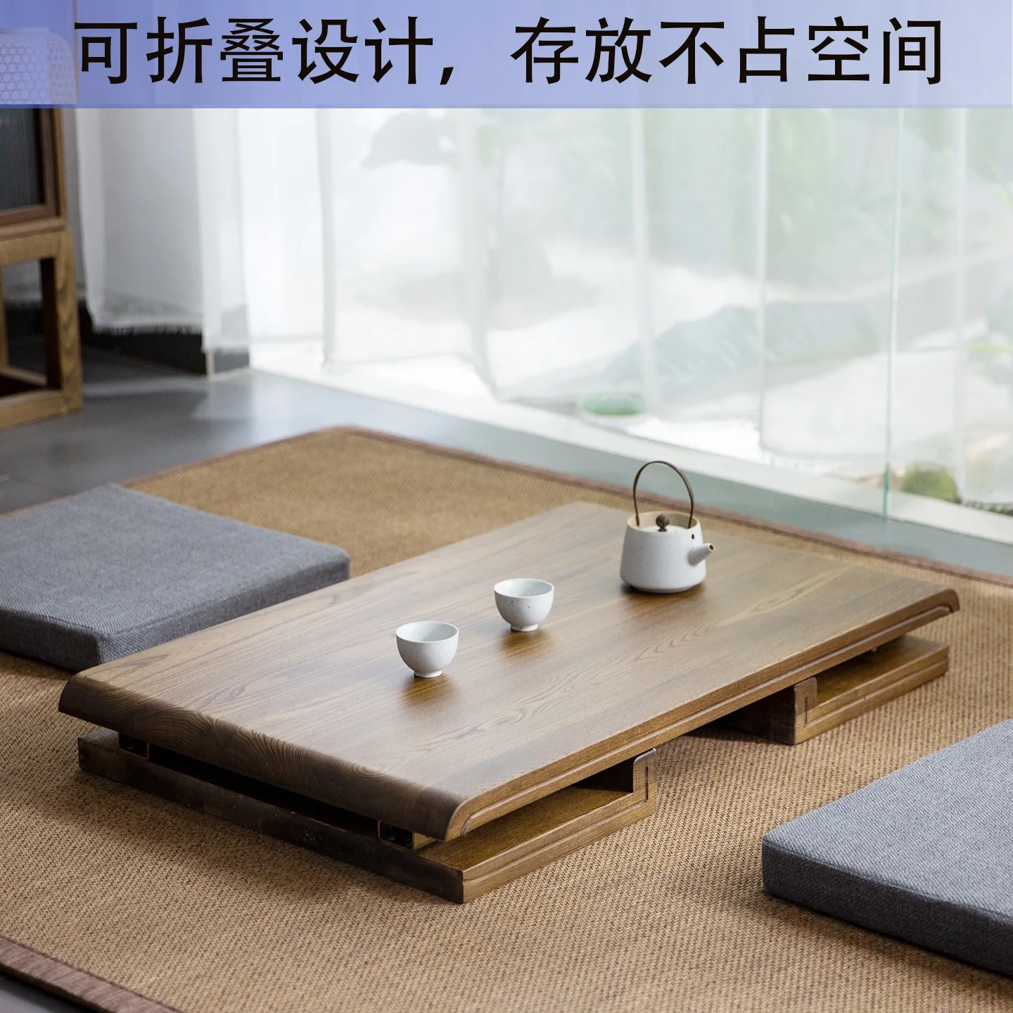 AOLIVIYA Meja Kopi Lipat Kayu  - Coffee Tea Unit ulasan dan harga