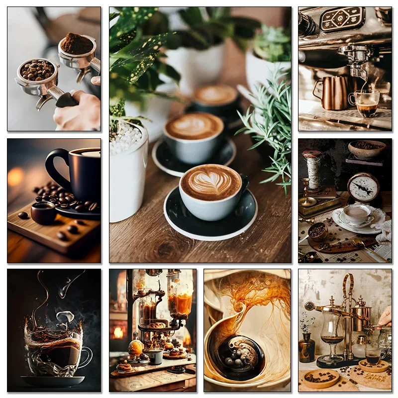 Poster Seni Cangkir Kopi Espre - Coffee Tea Bean ulasan dan harga