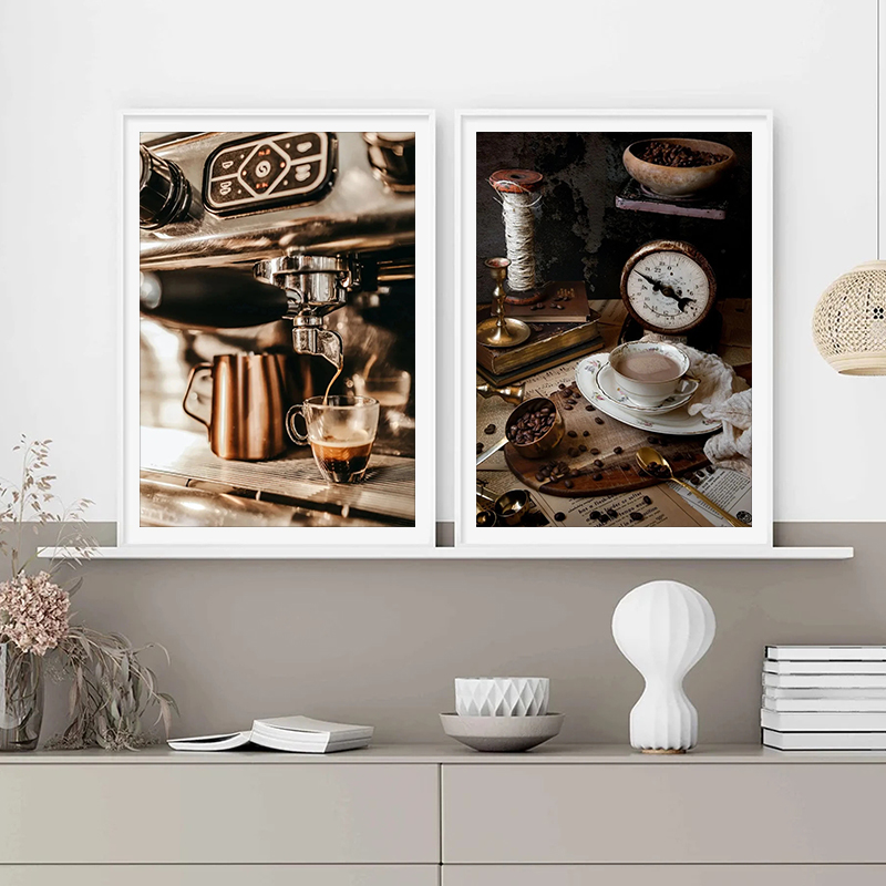 Poster Seni Cangkir Kopi Espre - Coffee Tea Bean ulasan dan harga