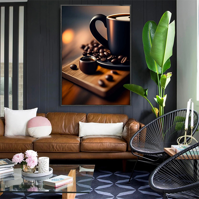 Poster Seni Cangkir Kopi Espre - Coffee Tea Bean ulasan dan harga